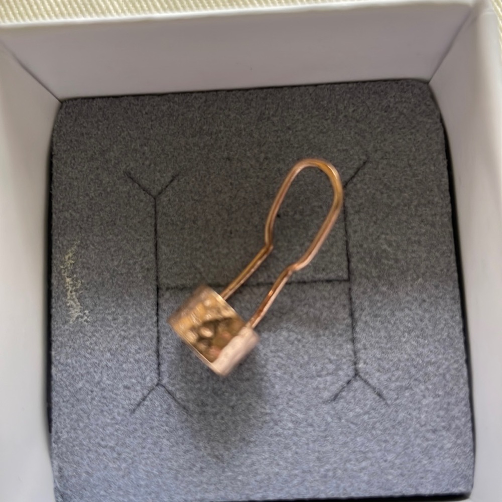 Justine Leconte faceted ear cuff in gold. New in box.